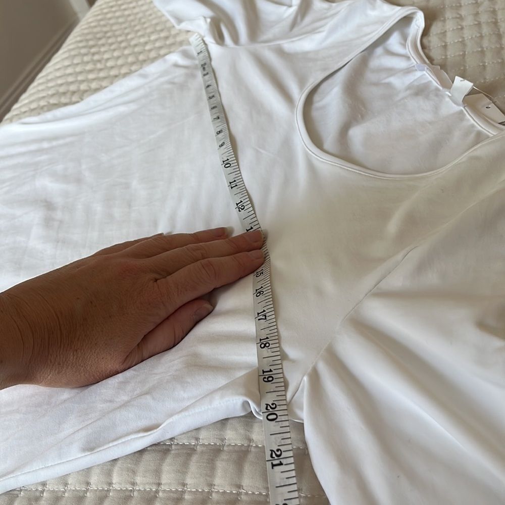 Boss Scoop Neck Stretch Jersey Top White Size XL‎ - Picture 8 of 10